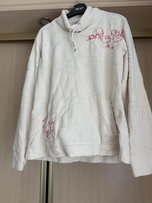 Women’s Animal Overhead Embroidered Cream Fleece Size 14 - Image 1 of 4