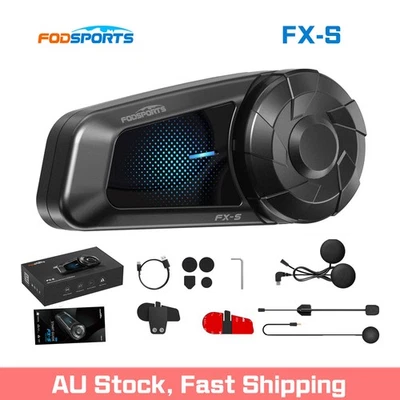 Fodsports FX-S Motorcycle Intercom Bluetooth Helmet Headset Wireless 1KM BT 5.4 - image 1 of 4