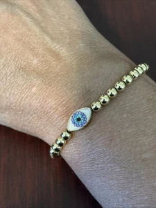 Pulsera Baublebar Tono Dorado Elastizado Cuentas 3mm - Imagen 1 de 2
