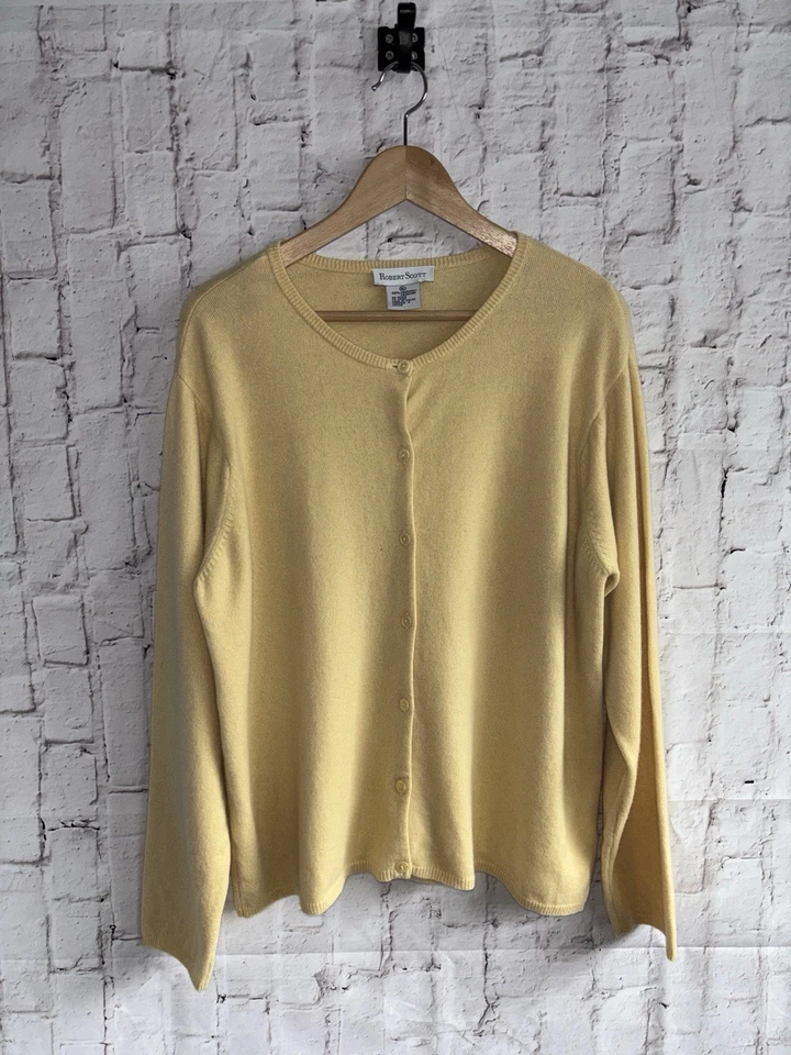 Cárdigan para mujer Robert Scott 100 % cachemir puro talla grande XL 20 22 UK Foto 1 de 4