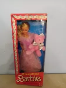 Barbie Dreamtime Doll With Her Cuddly Bear B.B. Mattel 1984 # 9180 New SEALED - Picture 1 of 9