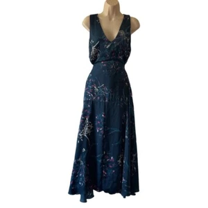Rachel Roy blue satin tie back dress Size 16w - Picture 1 of 4
