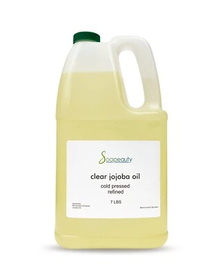 SOAPEAUTY Jojoba Oil Clear 100% Pure & Natural Cold Pressed Refined 7 lb