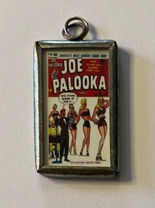 Vintage? Joe Palooka Harvey Comics Double-sided Metal Frame Comic Book Charm - Picture 1 of 2