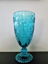 The Pioneer Woman Turquoise Blue Teal Amelia Tea Water 7" Goblet Glass 14 oz.