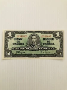 Canada 1 Dollar 1937 Coyne Towers Signature Crisp AU-UNC - Picture 1 of 2