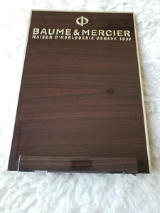 EXTREMELY RARE WOODEN BAUME & MERCIER WATCH LOGO DISPLAY SIGN...DOUBLE SIDED!!! - Picture 1 of 12