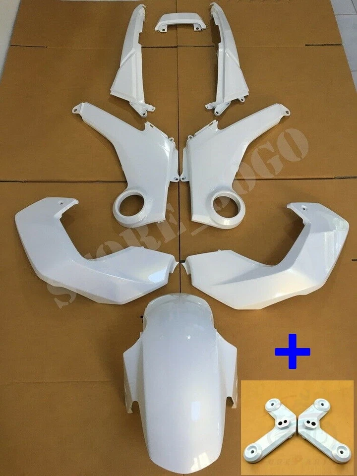 10X full plastic panel fairing pearl white+sticker honda grom125 grom 125 msx125 Foto 1 de 3