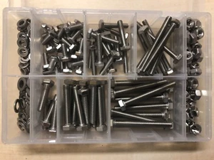 250+ UNC Hex Sets, Stainless Steel, Assortment, C/W Nuts & Washers. - Picture 1 of 3