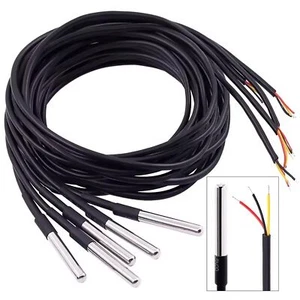 5PCS DS18B20 Temperature Sensor with Probe Cable Water Temperature Sensor Ful... - Picture 1 of 5