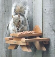 Rustic Picnic Bench Squirrel Table Feeder Hand Made Garden Nature