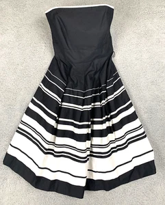 White House Black Market Strapless Dress Size-2 Black/White - Picture 1 of 11