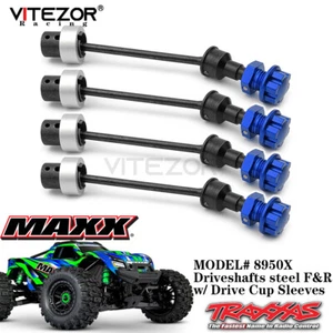 Fits Traxxas 1/10 Maxx 8950X DriveShaft Steel CVD & Sleeves w/ Wheel Hex Upgrade - Picture 1 of 25
