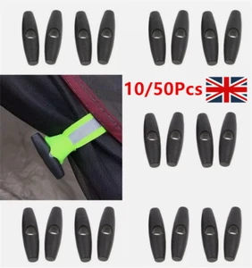 10-50Pcs 35mm Camping Awning Tent Inner Tent Duffle Toggle Stoppers, Black - Picture 1 of 11