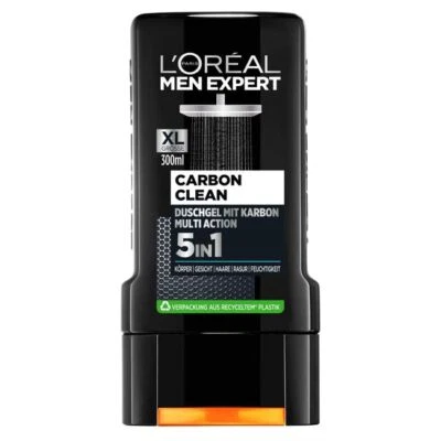 Ducha de carbono L'Oréal Men Expert Pure Carbon Total Clean, 300 ml Foto 1 de 2