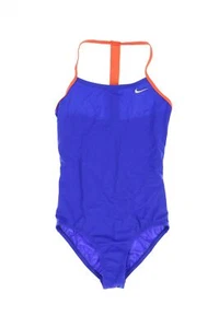 Nike 242264 Girls Kids One Piece Swimwear Blue/Orange Size Large/ 12-13 - Picture 1 of 2