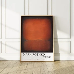 Mark Rothko Vibrant 1970 Italy Exhibition Poster, No Frame, Premium Matte Paper - Picture 1 of 4