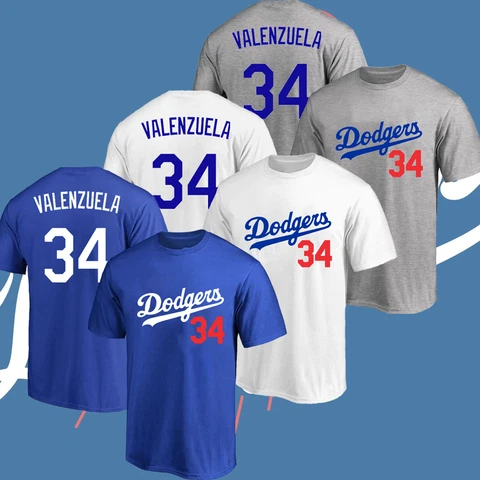SALE!!! Fernando Valenzuela Los Angeles Dodgers Name & Number T-Shirt S_5XL Cover