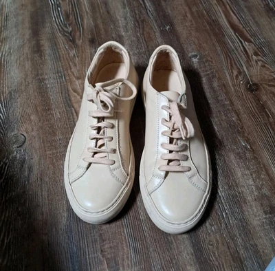 Mujer Por COMMON PROJECTS Original Zapatillas Cuero Aquiles Desnudo 35/5 EE. UU.  Foto 1 de 4