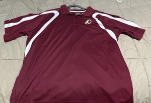 Washington Redskins Polo Golf Shirt Mens 2XL Red NFL Football Vintage Antigua - Picture 1 of 3