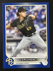 2022 Topps #325 Max Kranick RC Rookie Royal Blue Pittsburgh Pirates - Picture 1 of 2