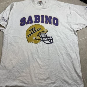 Men's XXL Vintage Y2k T Shirt Sabino Football The Program White Tucson AZ - Picture 1 of 8