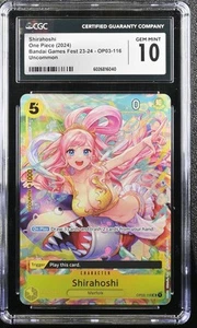 Shirahoshi OP03-116 CGC 10 Bandai Games Fest 23-24 One Piece Card - Picture 1 of 2
