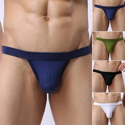 Hommes Lingerie Sexy Slips Culottes G-String Sous-Vêtements Doux  Bikini - Photo 1/4