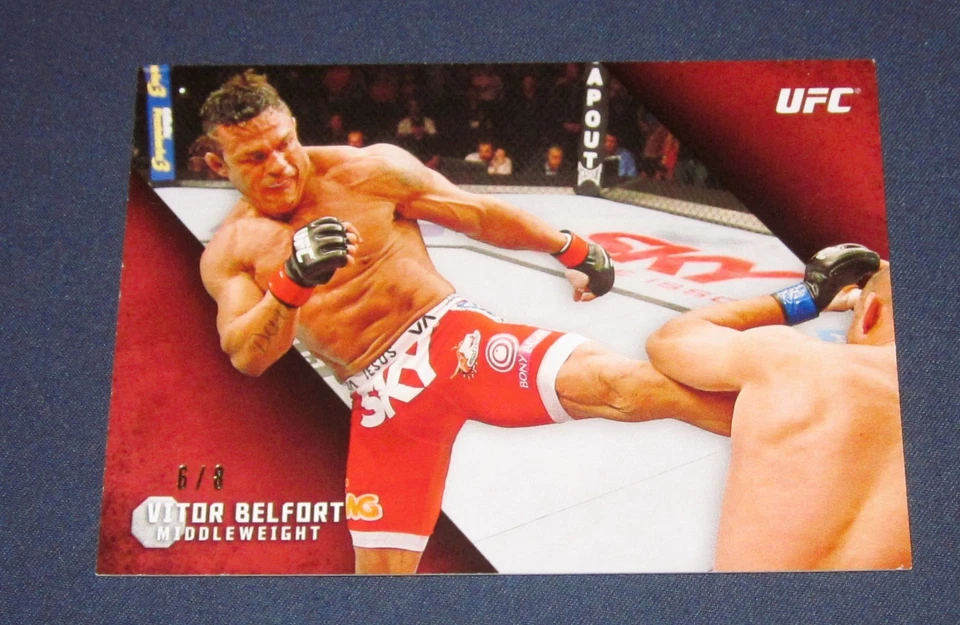 2015 Vitor Belfort Topps UFC Ruby #6/8 Red SSP vs Dan Henderson Phenom Pride - Image 1 of 3