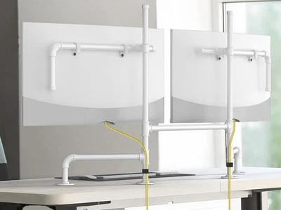 Monitor Stand Dual Heavy Duty Fully Adjustable Steel Desk Mount for 13-30 - Image 1 of 4