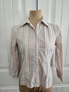 Old Navy Perfect Fit Stretch gestreifte Button Down Bluse Gr. S  - Bild 1 von 9