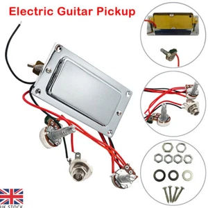 Electric Guitar Pickups Dual Mini Humbucker Pre-Wired With Volume Tone Controls - Picture 1 of 11