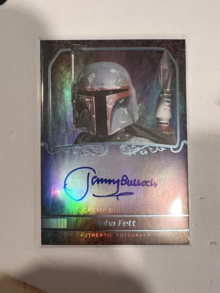 2015 STAR WARS MASTERWORK JEREMY BULLOCH AUTOGRAPH BOBA FETT RAINBOW FOIL /25 - Image 1 of 1