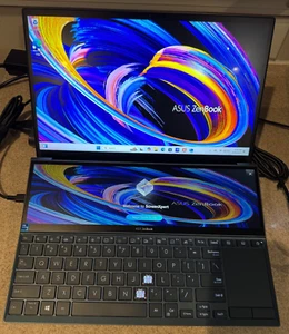 ASUS Zenbook DUO 14" i7-1195G7 32GB 1TB WIN11PRO UX482EGR-XB77T CELESTIAL BLUE - Bild 1 von 7