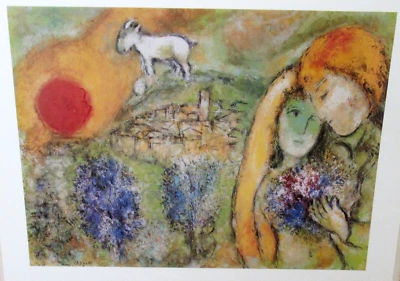 MARC CHAGALL «ЛЮБИТЕЛИ VENCE LES AMOUREAUX» ЦВЕТНОЙ ПЛАКАТ - Изображение 1 из 4