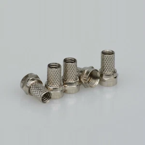 5 X Single Satellite F Connector For Sky Virgin RG6 6mm 7mm Coax Cable - Picture 1 of 4