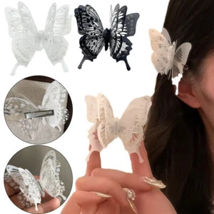 Pinza para el cabello 2 piezas Accesorios para el cabello Mujeres Mariposa Pinza para el cabello Horquilla de metal Regalo - Imagen 1 de 17