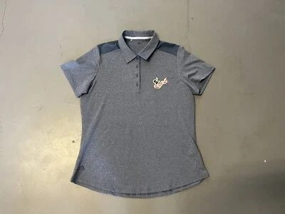 USF Bulls Blue Women’s Adidas Polo Collard Shirt Size Large South Florida  - Image 1 of 3