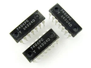 7406PC [1pcs] HEX Inverter Buffers/Drivers; Tungsram; DIP-14 (SN7406) - Picture 1 of 2