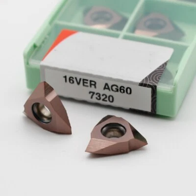 10PCS 16VER AG60 Upright mounted threaded insert 60° 0.5-3.0mm triangle - Image 1 of 4