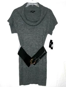 BCX Junior Suéter Vestido Negro Marmolado Capucha Cuello Mangas Cortas Pulóver Talla L Nuevo con etiquetas - Imagen 1 de 3