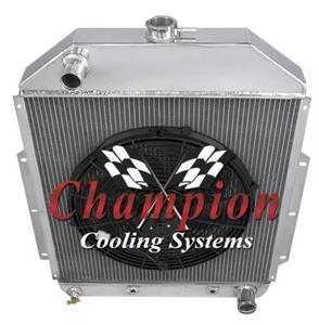 Cold 2 Row 1" Tubes Radiator Chevy Conversion,16" Fan for 1942 - 1952 Ford Truck - Bild 1 von 9