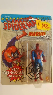 Spider-Man - Toy Biz Marvel Super Heroes - Acción de disparo web real 1991 Foto 1 de 2