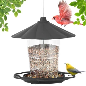Vogelfutterspender Vogelfutterstation Futterstation Hängend Häuschen Draußen DE - Bild 1 von 9