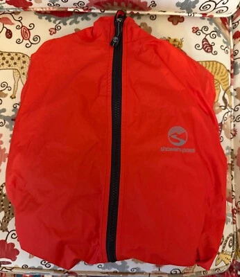 Chaqueta impermeable de ciclismo SHOWERS PASS para hombre, grande, naranja de alta visibilidad, reflectante Foto 1 de 4