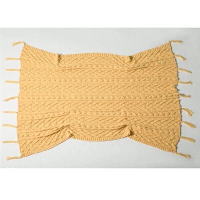 130*160cm Knitted Blanket Throw Tassel Air Conditioning Office Warm Blankets New - Image 1 of 4