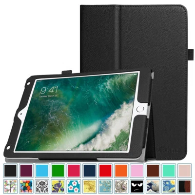 For iPad 9.7" 6th Gen 2018 / 5th Gen 2017 Case Vegan Leather Folio Stand Cover - Image 1 of 4