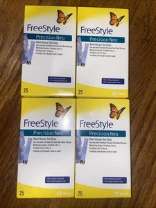 Lote de 4 tiras reactivas de glucosa en sangre Neo de precisión estilo libre 25ct caducidad 30/09/2025 - Imagen 1 de 3