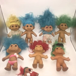 Vintage Konvolut 8 Russ & TNT Troll Puppen Neuheit Trolle - Bild 1 von 8