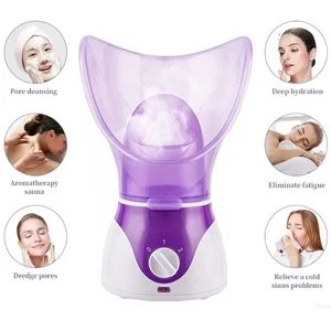 Purple Facial Steamer- Spa Pores Steam Sprayer Sauna Skin Mist Clean Beauty Face - Picture 1 of 12